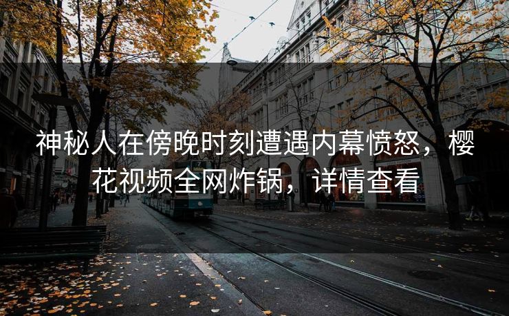 神秘人在傍晚时刻遭遇内幕愤怒，樱花视频全网炸锅，详情查看