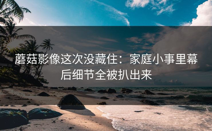 蘑菇影像这次没藏住：家庭小事里幕后细节全被扒出来